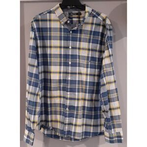 Naitica Button up Men's Size XXL‎ Long Sleeve Shirt Blue Yellow